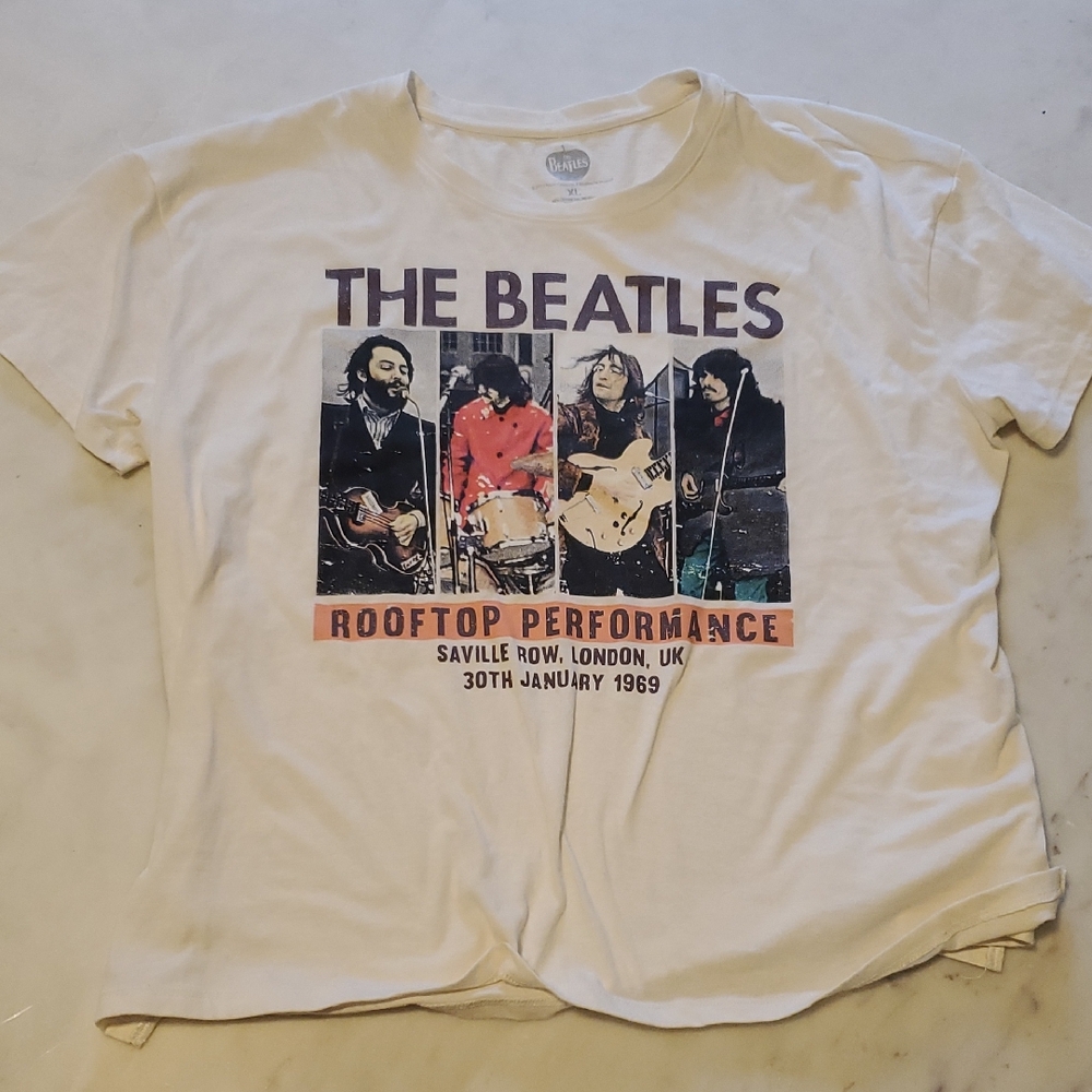 The Beatles White Graphic Tee